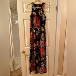 Dynamite Floral Front Slit Dress